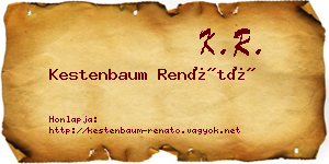 Kestenbaum Renátó névjegykártya